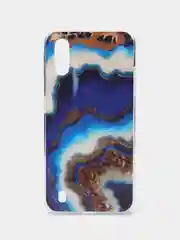Золотой чехол Samsung Galaxy A01 / M01, Галакси А01 / М01, силиконовый, с мраморным рисунком
