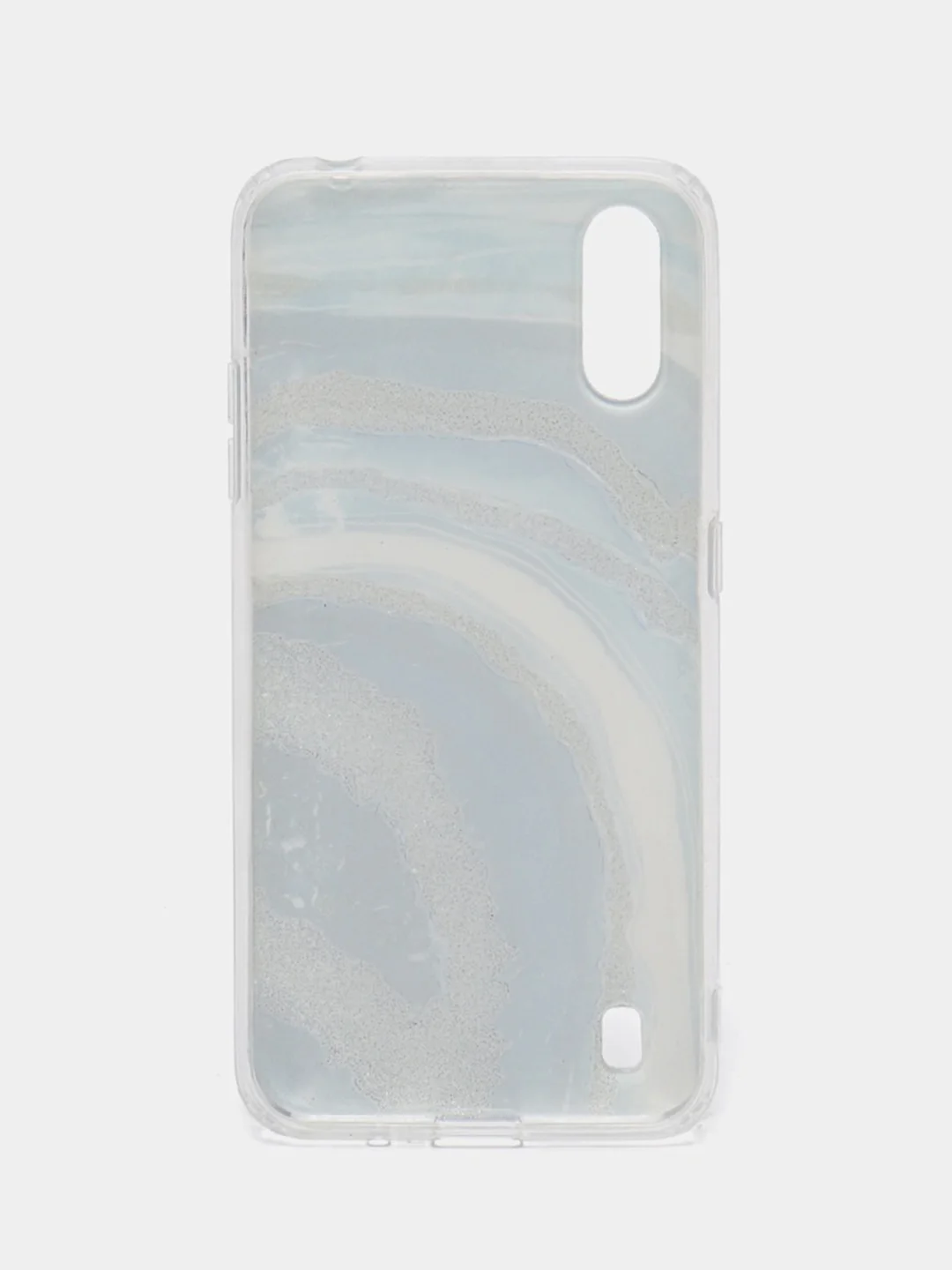 Синий чехол Samsung Galaxy A01 / M01, Галакси А01 / М01, силиконовый, с мраморным рисунком
