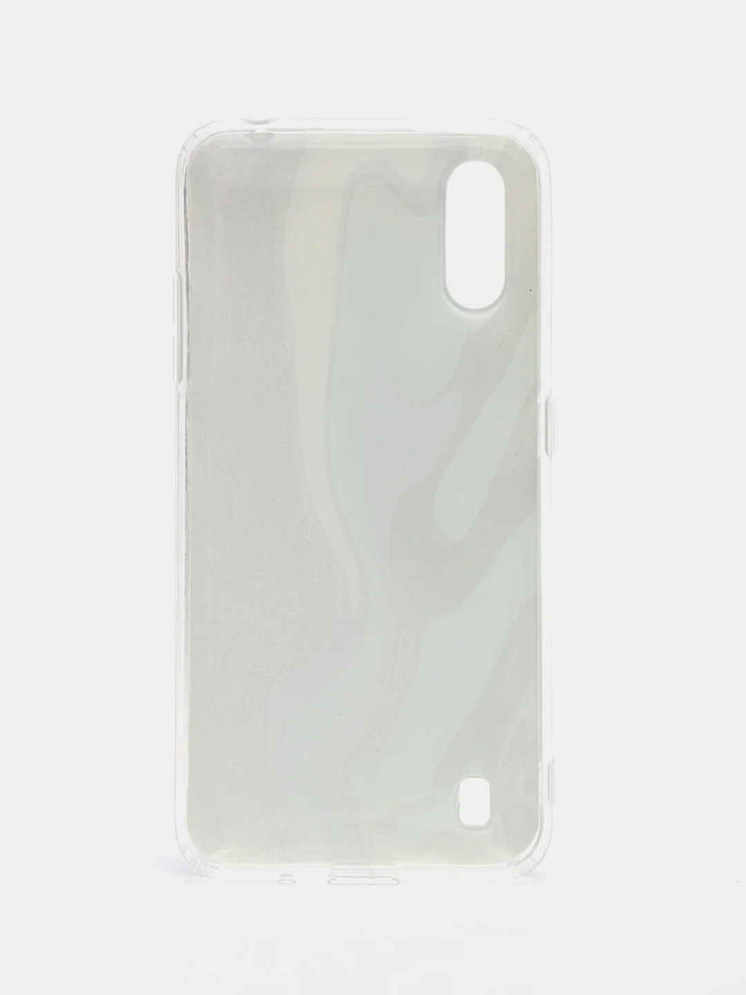 Бирюзовый чехол Samsung Galaxy A01 / M01, Галакси А01 / М01, силиконовый, с мраморным рисунком