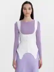 Белый топ корсет женский
