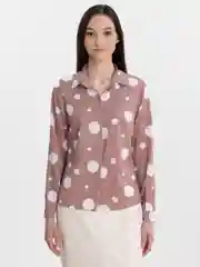 Розовый блузка женская, с длинным рукавом