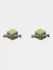 Серьги-пусеты деревянные по игре "Minecraft"