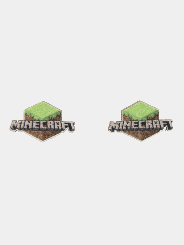 Серьги-пусеты деревянные по игре "Minecraft"