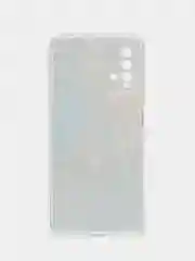 Голубой силиконовый чехол на Xiaomi Redmi 9T / Редми 9Т прозрачный, с рисунком, защита камеры