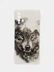 Приглушённый хаки силиконовый чехол на Xiaomi Redmi 9T / Редми 9Т прозрачный, с рисунком, защита камеры