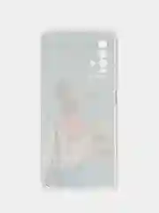 Тёмно-серый силиконовый чехол на Xiaomi Redmi 9T / Редми 9Т прозрачный, с рисунком, защита камеры