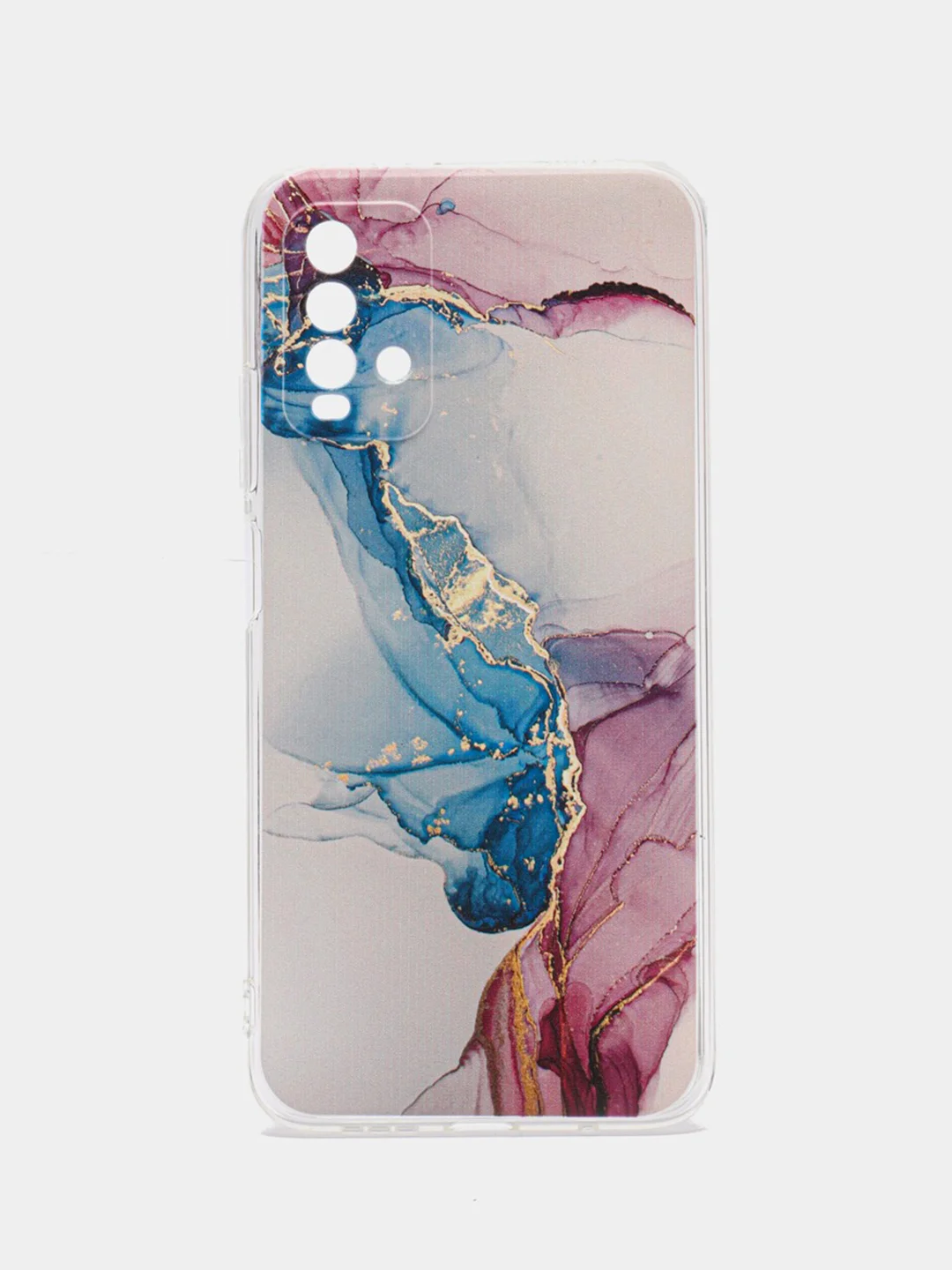 Ледяной силиконовый чехол на Xiaomi Redmi 9T / Редми 9Т прозрачный, с рисунком, защита камеры