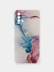 Ледяной силиконовый чехол на Xiaomi Redmi 9T / Редми 9Т прозрачный, с рисунком, защита камеры