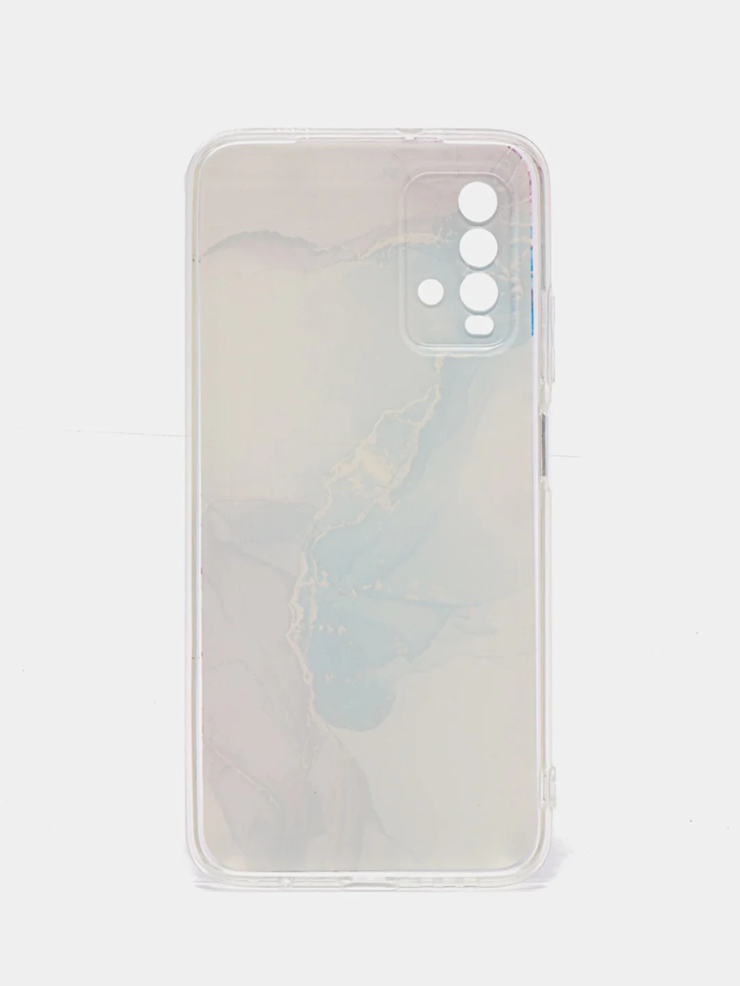 Ледяной силиконовый чехол на Xiaomi Redmi 9T / Редми 9Т прозрачный, с рисунком, защита камеры