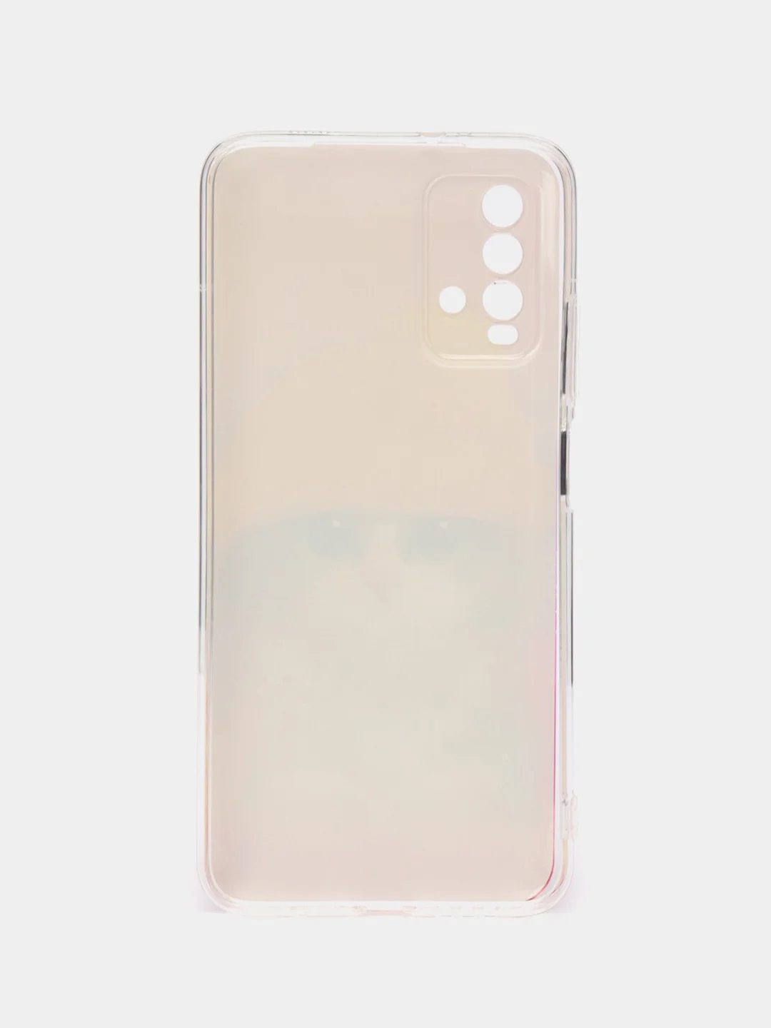 Желтый силиконовый чехол на Xiaomi Redmi 9T / Редми 9Т прозрачный, с рисунком, защита камеры