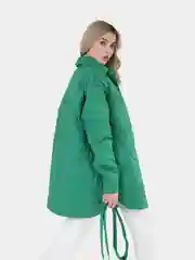 Зеленый куртка женская МЕГА ОВЕРСАЙЗ