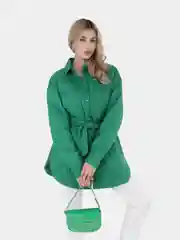 Зеленый куртка женская МЕГА ОВЕРСАЙЗ