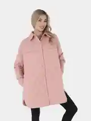 Пудровый куртка женская МЕГА ОВЕРСАЙЗ
