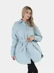 Голубой куртка женская МЕГА ОВЕРСАЙЗ