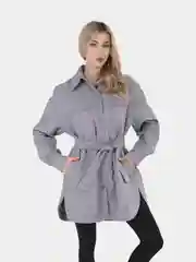 Серый куртка женская МЕГА ОВЕРСАЙЗ