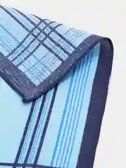 Голубой платок носовой мужской , хлопковый