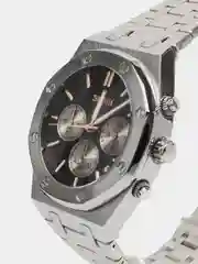 Серебряный часы наручные мужские SKMEI 9296 с хронографом. Водостойкие