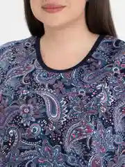 Темно-синий milena21 Туника женская "Кристина",футболка с карманами,большие размеры