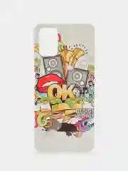 Бежевый меланж чехол Xiaomi Poco M3 с рисунком животные (Сяоми Поко М3 фламинго, тигр, леопард)