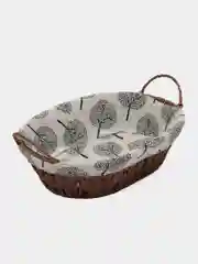 Коричневый корзина для хранения, плетеная из лозы, для хлеба, на стол
