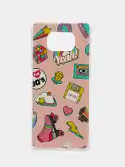 Кораллово-розовый чехол силиконовый для Xiaomi Poco X3 NFC/ Poco X3 Pro (Сяоми Поко Х3 Про), с рисунком