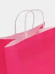 Розовый пакет бумажный крафт 10шт 240х140х270