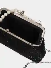 Серебряный клатч женский вечерний со стразами, сумка на плечо женская