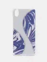 Синий чехол Xiaomi Redmi 7A, Сяоми Редми 7А силиконовый с мраморным рисунком