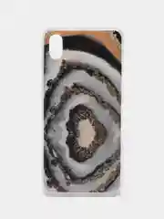 Хаки чехол Xiaomi Redmi 7A, Сяоми Редми 7А силиконовый с мраморным рисунком