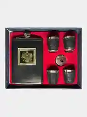 Индиго подарочный мужской набор "Фляжка со стопками", подарок мужчине фляга