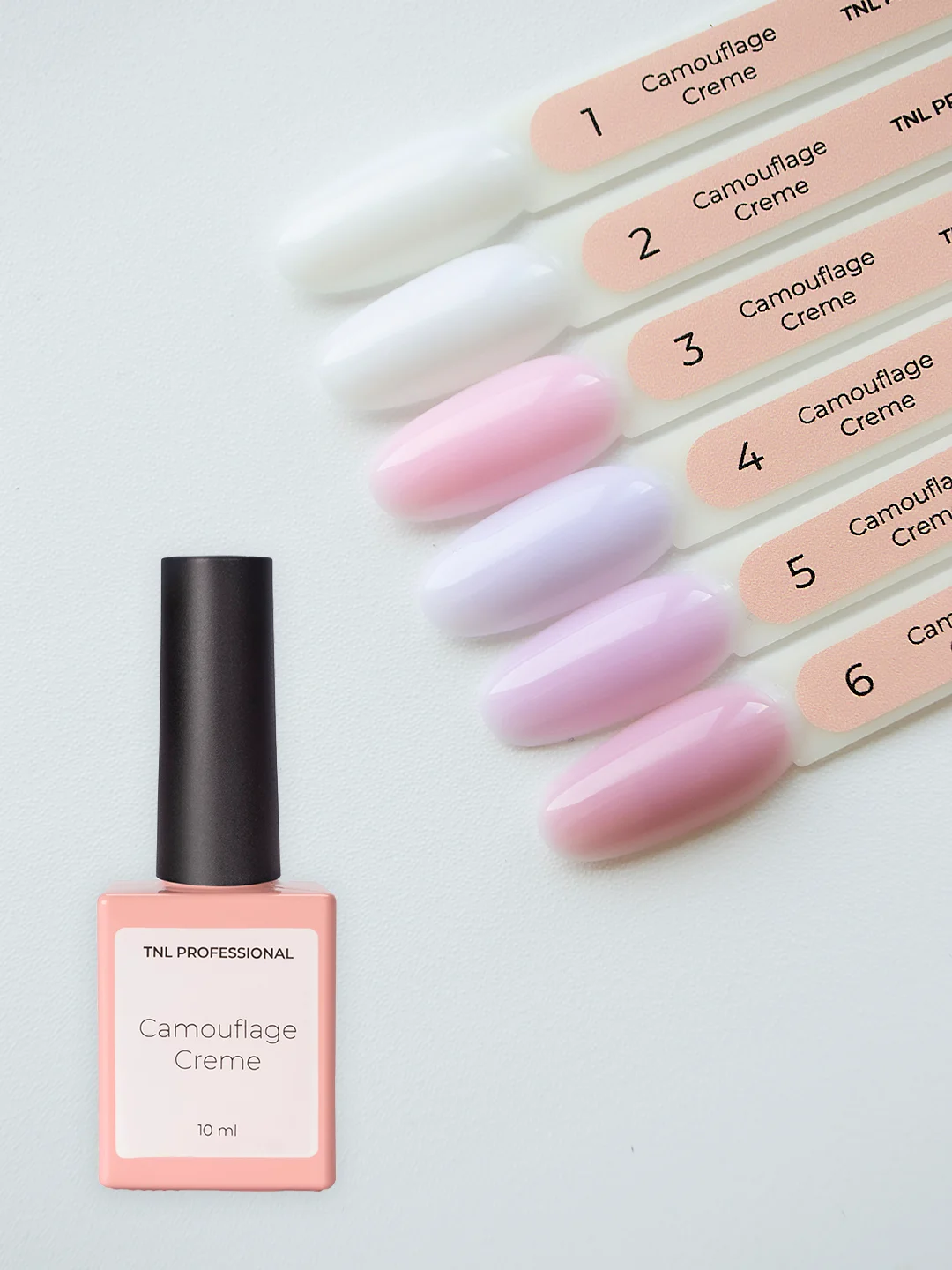 Набор гель-лаков нюд TNL Camouflage Creme, 6 шт