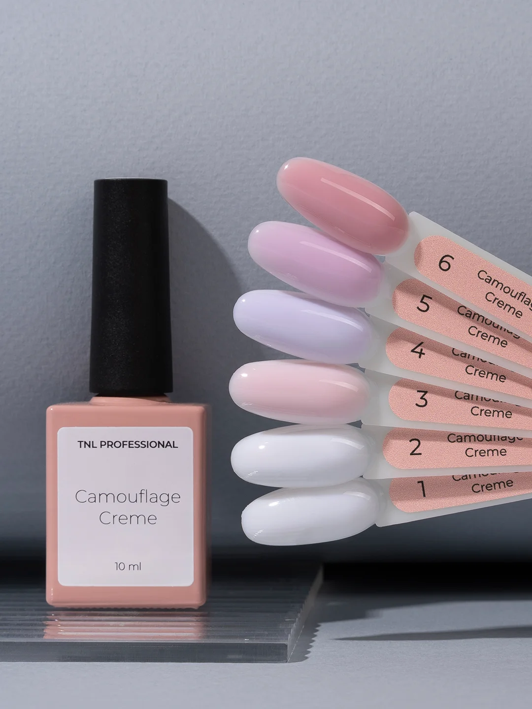 Набор гель-лаков нюд TNL Camouflage Creme, 6 шт