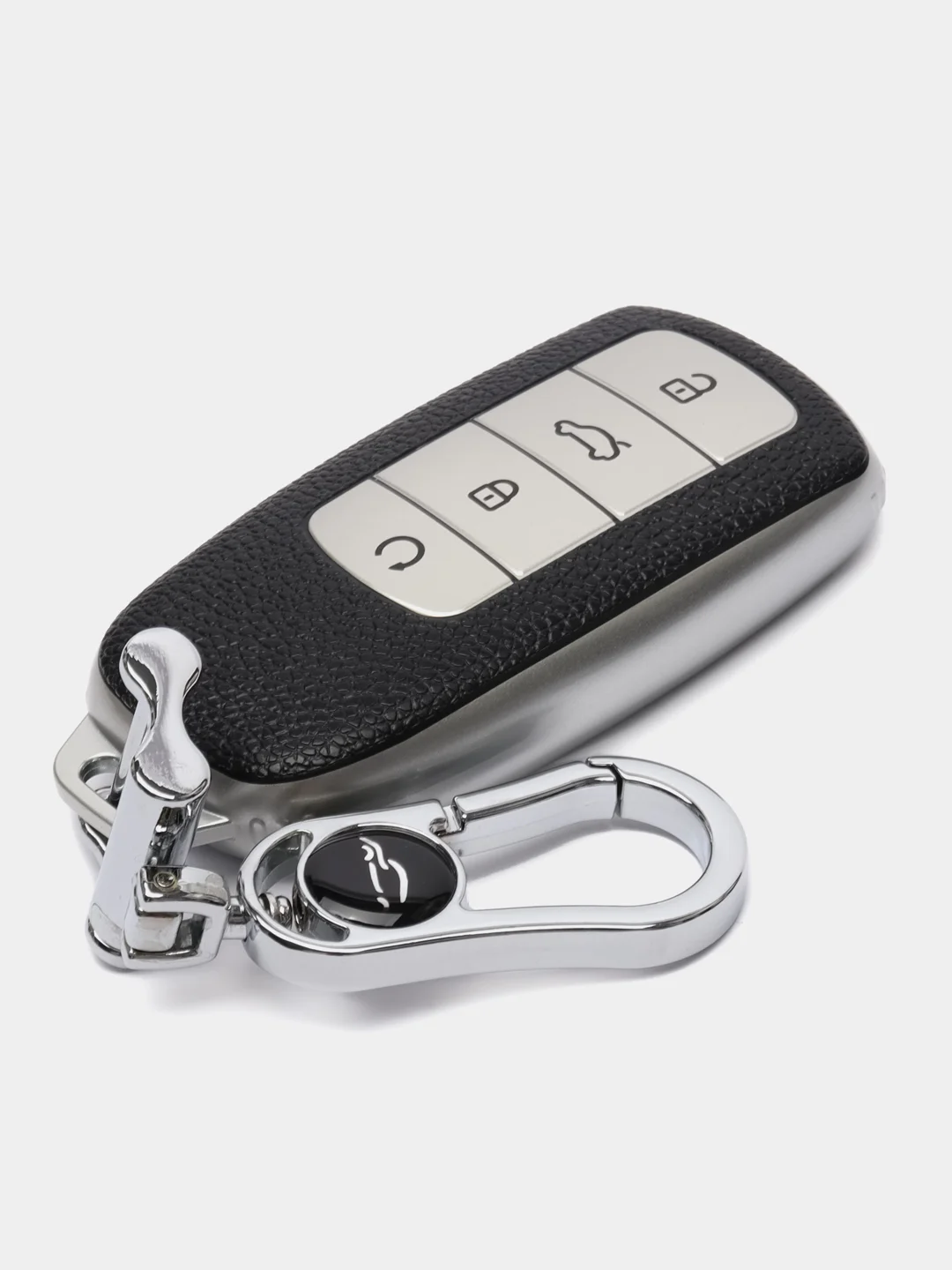 Серебряный чехол для смарт ключа Chery Tiggo 7 Pro Max, 8 Pro Max ,Omoda С5, Arrizo 8 ,Exeed RX