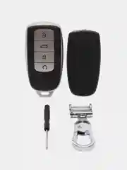 Серебряный чехол для смарт ключа Chery Tiggo 7 Pro Max, 8 Pro Max ,Omoda С5, Arrizo 8 ,Exeed RX