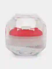 Футляр пластиковый под кольцо "Шарик", 4 х 4 х 4,5, вставка красная