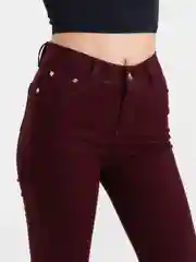 Тёмно-бордовый джинсы женские skinny, цветные, средняя посадка