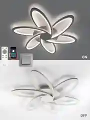 Белый управляемая потолочная светодиодная люстра с пультом Estares Lorena double 90W ,до 20кв.м
