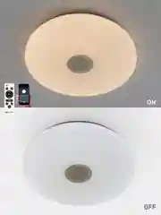 Белый управляемая потолочная светодиодная люстра с пультом Estares A-play40W RGB муз ,до 15 кв.м