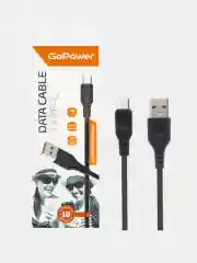 Белый кабель для зарядки телефона GoPower USB Type-C/microUSB/Lightning iphone андроид