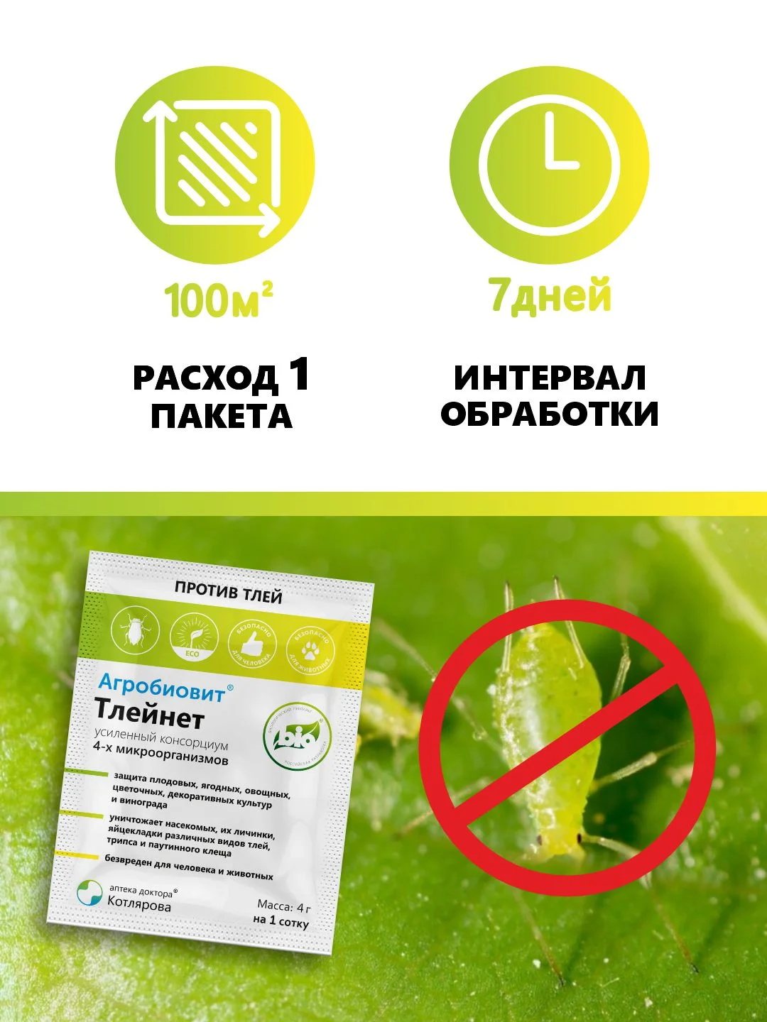 Агробиовит Тлейнет, против тли