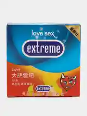 Оранжевый презервативы Extreme с различными эффектами 3 штуки