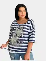 Морской футболка женская с длинным рукавом, 100% хлопок, большие размеры