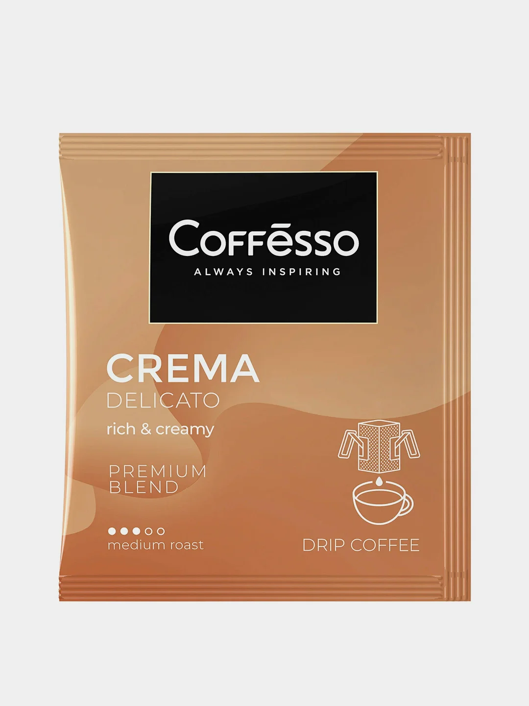 Кофе Coffesso "Crema Delicato", молотый в дрип-пакетах, 5 штук