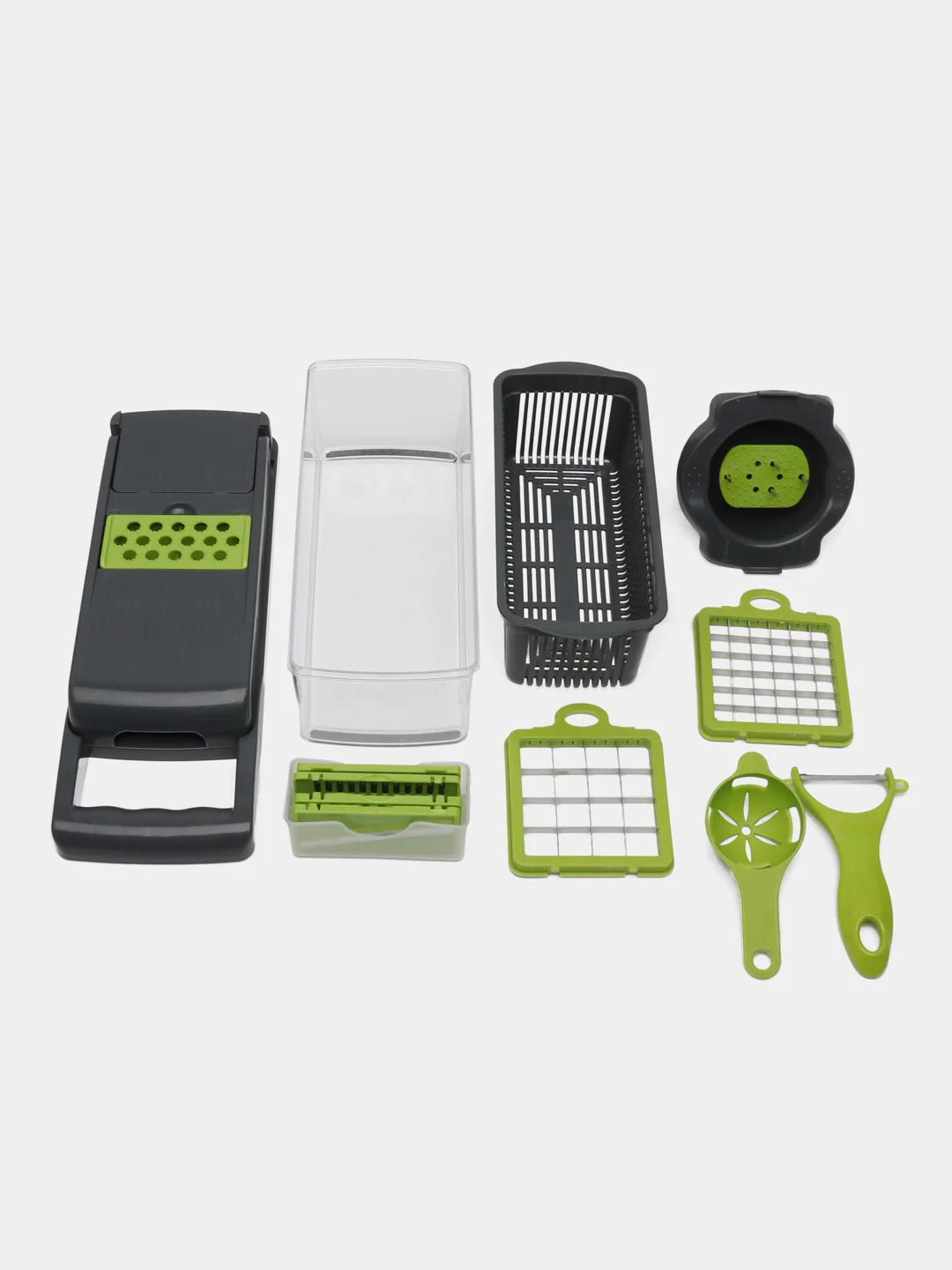 Серый терка для овощей / Овощерезка ручная универсальная Nicer Dicer