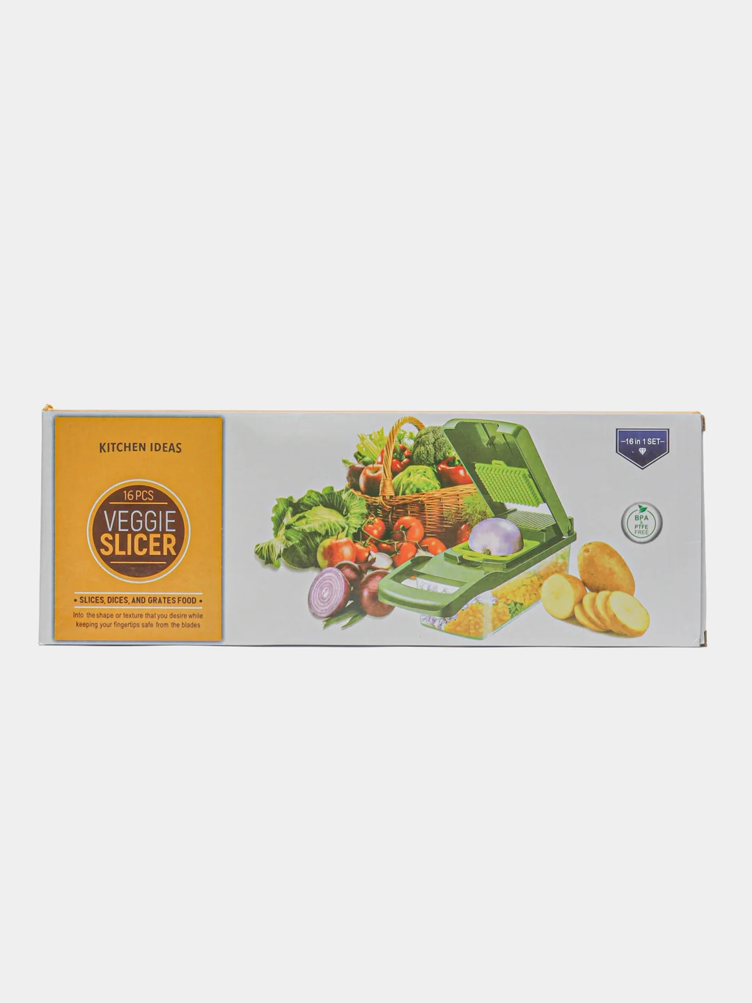 Серый терка для овощей / Овощерезка ручная универсальная Nicer Dicer