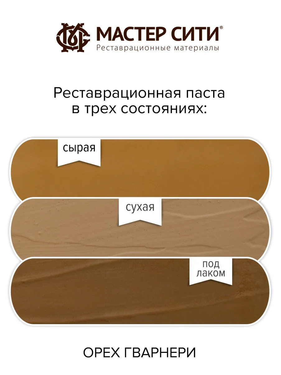 Шпатлевка для мебели, дерева и пластика МАСТЕР СИТИ Орех гварнери