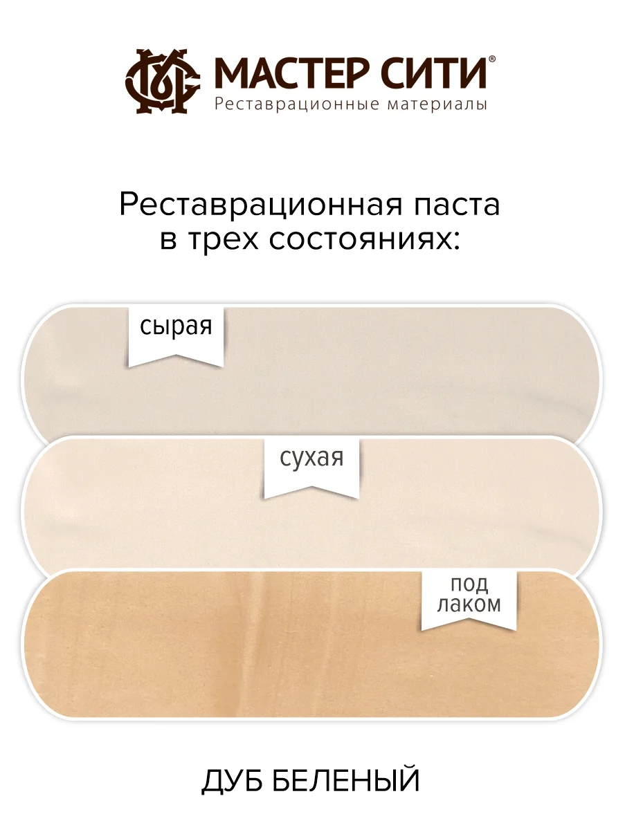 Шпатлевка для мебели, дерева и пластика МАСТЕР СИТИ Дуб беленый