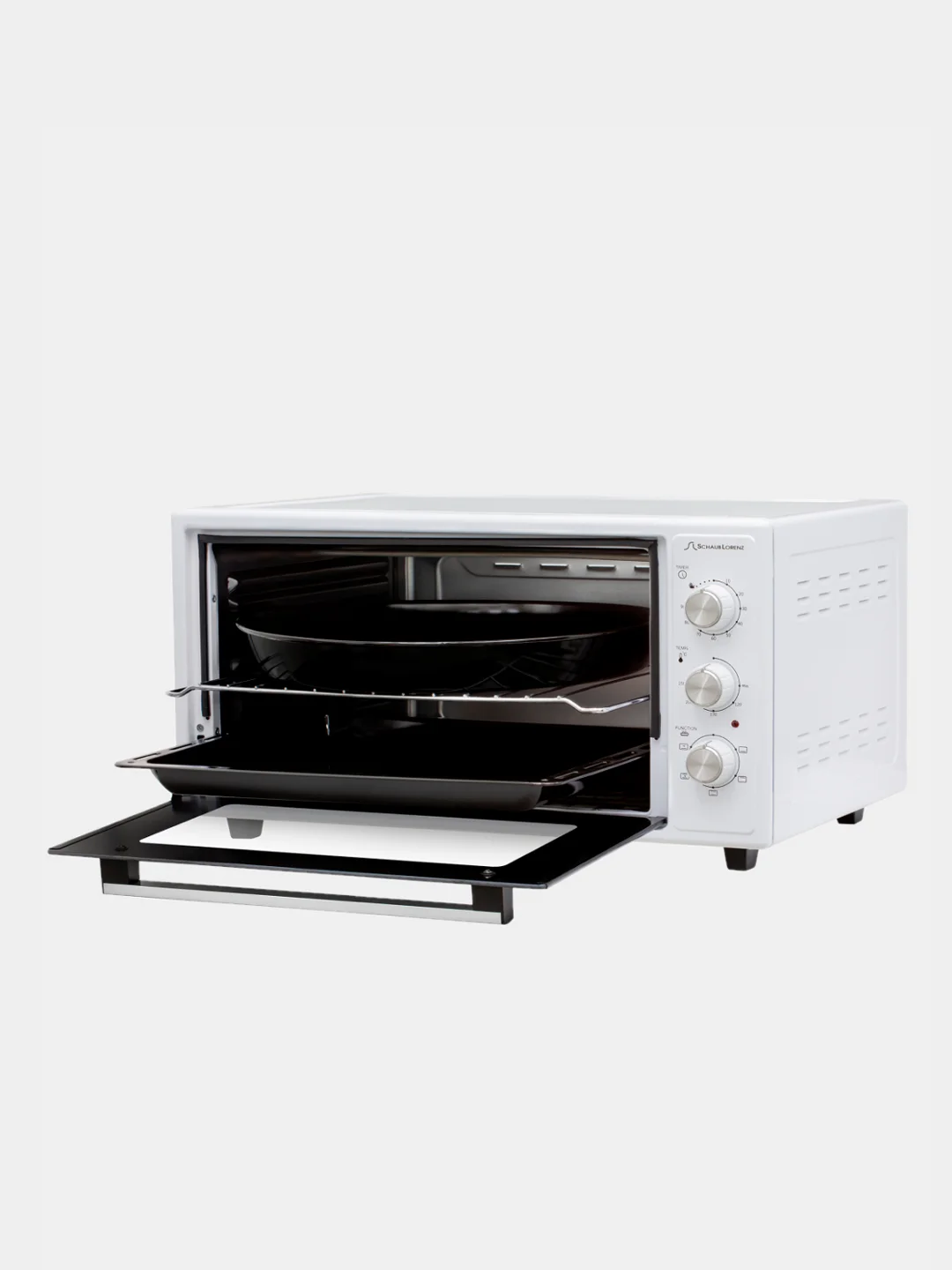 Белый мини-печь электрическая Schaub Lorenz SLE OW5051, 5 реж, 50 л, 1,6 кВт, конвекция, таймер