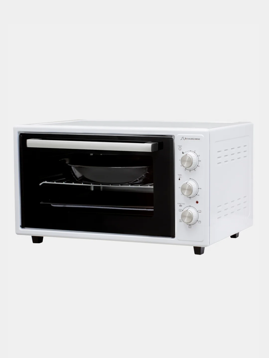 Белый мини-печь электрическая Schaub Lorenz SLE OW5051, 5 реж, 50 л, 1,6 кВт, конвекция, таймер
