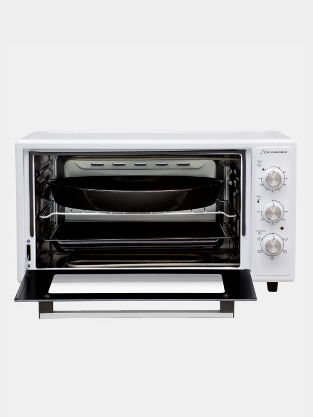 Белый мини-печь электрическая Schaub Lorenz SLE OW5051, 5 реж, 50 л, 1,6 кВт, конвекция, таймер